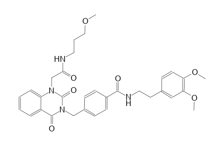 N-[2-(3,4-dimethoxyphenyl)ethyl]-4-[(1-{2-[(3-methoxypropyl)amino]-2-oxoethyl}-2,4-dioxo-1,4-dihydro-3(2H)-quinazolinyl)methyl]benzamide