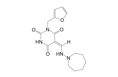(5E)-1-(2-furylmethyl)-5-[(hexahydro-1H-azepin-1-ylamino)methylene]-2,4,6(1H,3H,5H)-pyrimidinetrione