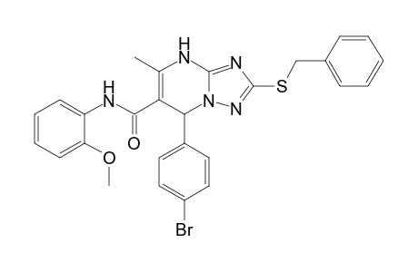 2-(Benzylthio)-7-(4-bromophenyl)-N-(2-methoxyphenyl)-5-methyl-4,7-dihydro[1,2,4]triazolo[1,5-a]pyrimidine-6-carboxamide