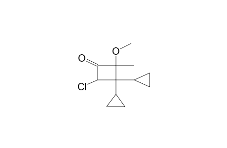 4-METHOXY-2-CHLORO-4-METHYL-3,3-DICYCLOPROPYLCYCLOBUTANONE (ISOMERMIXTURE)