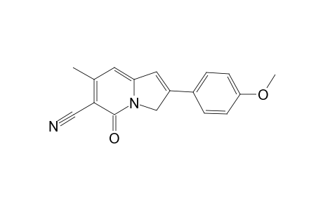 2-(4-Methoxyphenyl)-7-methyl-5-oxidanylidene-3H-indolizine-6-carbonitrile