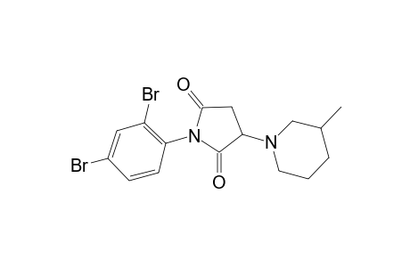 1-(2,4-Dibromophenyl)-3-(3-methyl-1-piperidinyl)-2,5-pyrrolidinedione