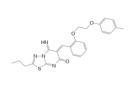 7H-[1,3,4]thiadiazolo[3,2-a]pyrimidin-7-one, 5,6-dihydro-5-imino-6-[[2-[2-(4-methylphenoxy)ethoxy]phenyl]methylene]-2-propyl-, (6Z)-