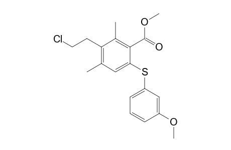 Methyl 4,6-dimethyl-5-(2-chloroethyl)-2-(3-methoxyphenylsulfanyl)-benzoate
