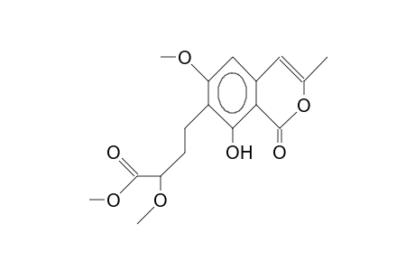 8-Hydroxy-6-methoxy-7-(3-methoxy-3-methoxycarbonyl-propyl)-3-methyl-isocoumarin
