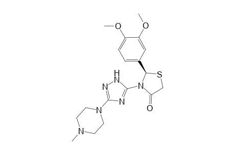 (R)-2-(3,4-Dimethoxyphenyl)-3-[3-(4-methylpiperazin-1-yl)-1H-1,2,4-triazol-5-yl]-1,3-thiazolidin-4-one