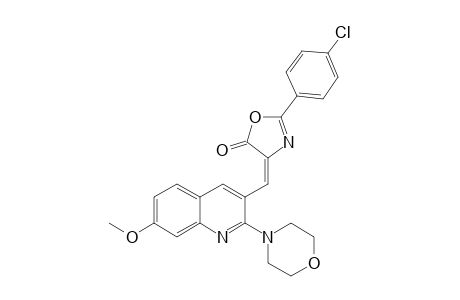 5(4H)-Oxazolone, 2-(4-chlorophenyl)-4-[[7-methoxy-2-(4-morpholinyl)-3-quinolinyl]methylidene]-