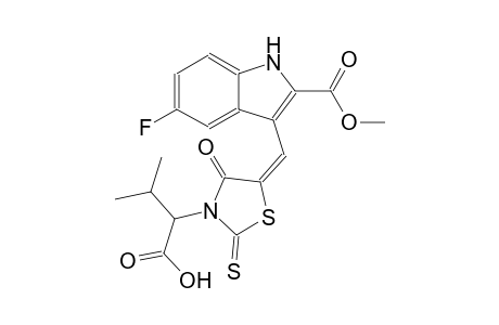 1H-indole-2-carboxylic acid, 3-[(E)-[3-(1-carboxy-2-methylpropyl)-4-oxo-2-thioxo-5-thiazolidinylidene]methyl]-5-fluoro-, methyl ester