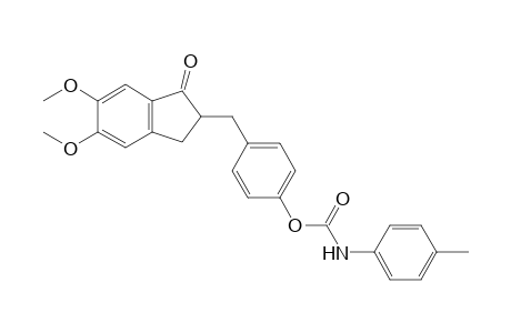 4-[(5,6-Dimethoxy-1-oxo-2,3-dihydro-1H-inden-2-yl)methyl]phenyl(4-methylphenyl) carbamate