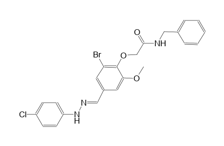 N-benzyl-2-(2-bromo-4-{(E)-[(4-chlorophenyl)hydrazono]methyl}-6-methoxyphenoxy)acetamide