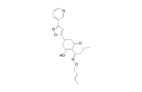2-Cyclohexen-1-one, 2-[1-[(2-butenyloxy)imino]butyl]-3-hydroxy-5-[3-(3-pyridinyl)-5-isoxazolyl]-, (?,E)-