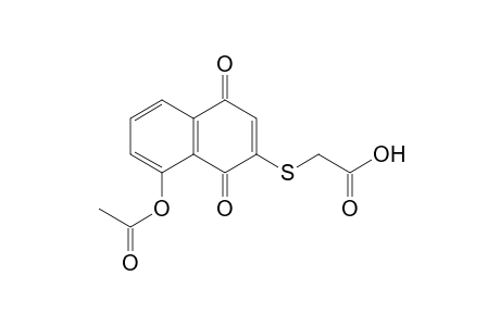 [1,4-dihydro-1,4-dioxo-5-hydroxy-2-naphthylthio]acetic acid, acetate