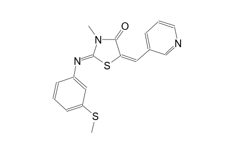 (2Z,5E)-3-methyl-2-{[3-(methylsulfanyl)phenyl]imino}-5-(3-pyridinylmethylene)-1,3-thiazolidin-4-one