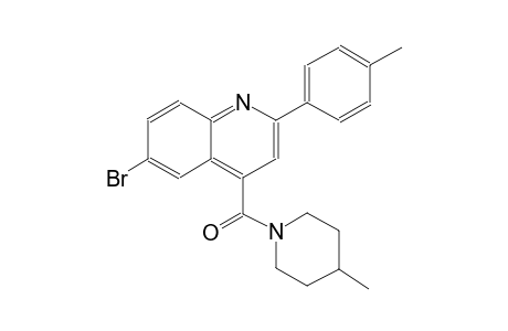 6-bromo-2-(4-methylphenyl)-4-[(4-methyl-1-piperidinyl)carbonyl]quinoline