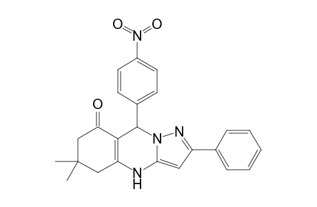 6,6-Dimethyl-9-(4-nitrophenyl)-2-phenyl-4,5,6,7,8,9-hexahydropyrazolo[5,1-b]quinazolin-8-one