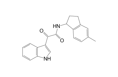 2-(1H-indol-3-yl)-N-(5-methylindan-1-yl)-2-oxo-acetamide