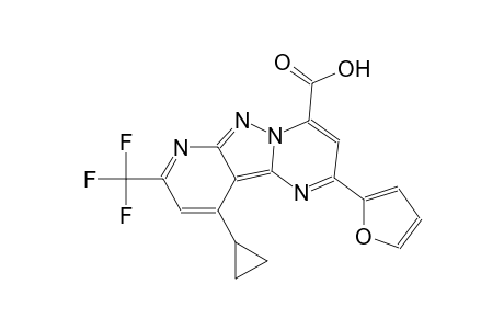 pyrido[2',3':3,4]pyrazolo[1,5-a]pyrimidine-4-carboxylic acid, 10-cyclopropyl-2-(2-furanyl)-8-(trifluoromethyl)-