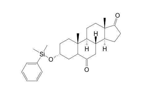 3.alpha.(-Dimethylphenylsiloxy)androstane-6,17-dione