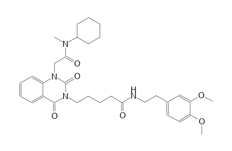 5-(1-{2-[cyclohexyl(methyl)amino]-2-oxoethyl}-2,4-dioxo-1,4-dihydro-3(2H)-quinazolinyl)-N-[2-(3,4-dimethoxyphenyl)ethyl]pentanamide