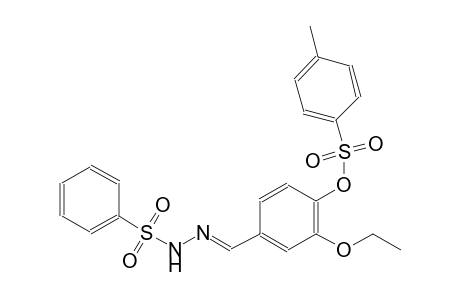 2-ethoxy-4-{(E)-[(phenylsulfonyl)hydrazono]methyl}phenyl 4-methylbenzenesulfonate