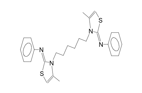 1,6-bis(2-phenylimino-4-methyl-1,3-thiazol-4-in-3-yl)hexane