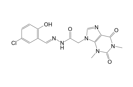 N'-[(E)-(5-chloro-2-hydroxyphenyl)methylidene]-2-(1,3-dimethyl-2,6-dioxo-1,2,3,6-tetrahydro-9H-purin-9-yl)acetohydrazide