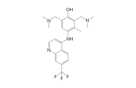 2,6-bis(dimethylaminomethyl)-3-methyl-4-(7'-trifluoromethylquinolin-4'-ylamino)phenol