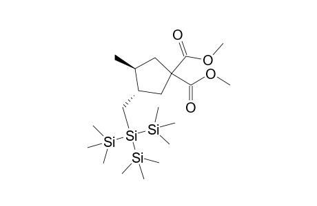 Dimethyl trans-4-methyl-3-[tris(trimethylsilyl)silylmethyl]cyclopentane-1,1-dicarboxylate