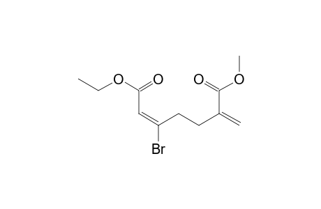 (E)-1-ethyl 7-methyl 3-bromo-6-methylene-2-heptenoate