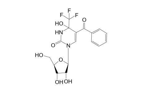 5-Benzoyl-4-hydroxy-1-(.beta.,D-ribofuranosyl)-4-(trifluoromethyl)-3,4-dihydro-1H-pyrimidin-2-one