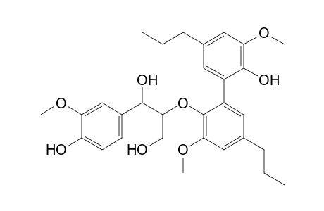 2-(5,5'-Dipropyl-2'-hydroxy-3,3'-dimethoxy-1,1'-biphenyl-2-yloxy)-1-(4-hydroxy-3-methoxyphenyl)propane-1,3-diol