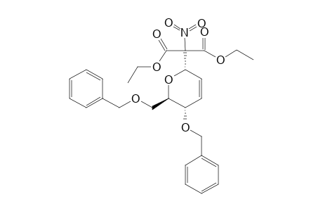 2-[(2S,5S,6R)-5-(benzyloxy)-6-(benzyloxymethyl)-5,6-dihydro-2H-pyran-2-yl]-2-nitro-malonic acid diethyl ester