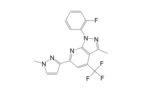 1H-pyrazolo[3,4-b]pyridine, 1-(2-fluorophenyl)-3-methyl-6-(1-methyl-1H-pyrazol-3-yl)-4-(trifluoromethyl)-