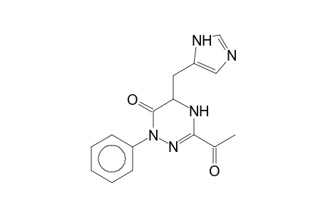3-Acetyl-5-(3H-imidazol-4-ylmethyl)-1-phenyl-4,5-dihydro-1H-[1,2,4]triazin-6-one