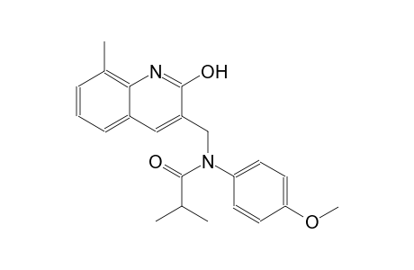 N-[(2-hydroxy-8-methyl-3-quinolinyl)methyl]-N-(4-methoxyphenyl)-2-methylpropanamide