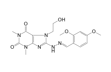 Benzaldehyde, 2,4-dimethoxy-, [2,3,6,7-tetrahydro-7-(2-hydroxyethyl)-1,3-dimethyl-2,6-dioxo-1H-purin-8-yl]hydrazone
