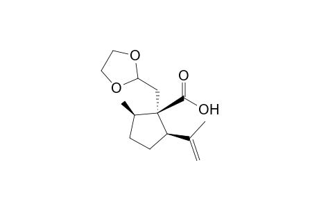 (1R,2R,5R)-1-[(1,3-Dioxolan-2-yl)methyl]-5-methyl-2-(prop-1-en-2-yl)cyclopentanecarboxylic Acid