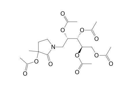D-Ribitol, 1-[3-(acetyloxy)-3-methyl-2-oxo-1-pyrrolidinyl]-1-deoxy-, 2,3,4,5-tetraacetate