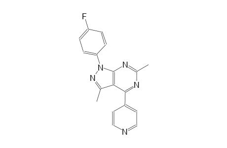 1H-pyrazolo[3,4-d]pyrimidine, 1-(4-fluorophenyl)-3,6-dimethyl-4-(4-pyridinyl)-