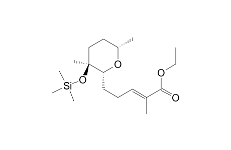 2-Pentenoic acid, 2-methyl-5-[tetrahydro-3,6-dimethyl-3-[(trimethylsilyl)oxy]-2H-pyran-2-yl]-, ethyl ester, [2R-[2.alpha.(E),3.beta.,6.alpha.]]-