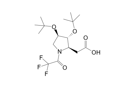 2-[(2R,3R,4R)-3,4-bis[(2-methylpropan-2-yl)oxy]-1-(2,2,2-trifluoro-1-oxoethyl)-2-pyrrolidinyl]acetic acid
