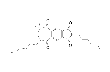 2,6-Dihexyl-8,8-dimethyl-7,8-dihydroazepino[3,4-f]isoindole-1,3,5,9(2H,6H)-tetraone