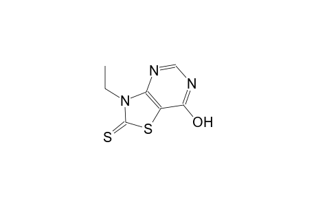 thiazolo[4,5-d]pyrimidine-2(3H)-thione, 3-ethyl-7-hydroxy-