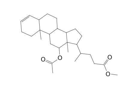 Chol-3-en-24-oic acid, 12-(acetyloxy)-, methyl ester, (5.beta.,12.alpha.)-