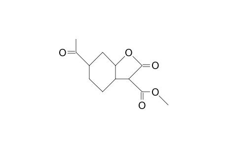 4-Acetyl-8-oxo-7-oxa-bicyclo(4.3.0)nonane-9-carboxylic acid, methyl ester