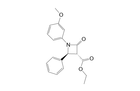 Ethyl 1-(3-methoxyphenyl)-2-oxo-4-phenyl-1-azacyclobutane-3-carboxylate