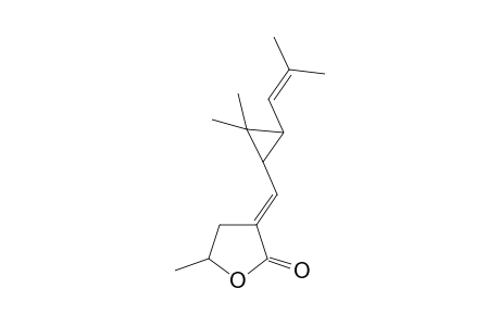 3-[(2',2'-Dimethyl-3'-isobutenyl-5'-methylcyclopropyl)methylene]-2-oxotetrahydrofuran