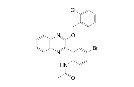 N-[4-bromanyl-2-[3-[(2-chlorophenyl)methoxy]quinoxalin-2-yl]phenyl]ethanamide
