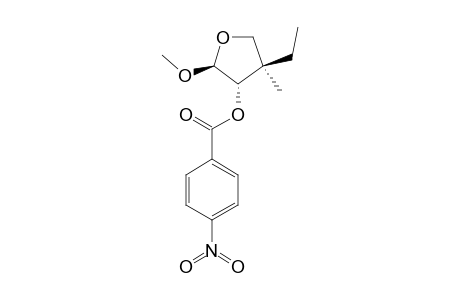 THREO-3-ETHYL-4-HYDROXY-5-METHOXY-3-METHYL-TETRAHYDROFURAN-4-PARA-NITROBENZOATE