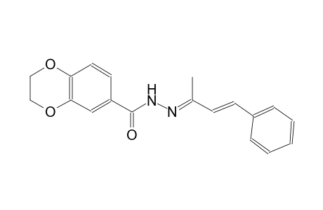 1,4-benzodioxin-6-carboxylic acid, 2,3-dihydro-, 2-[(E,2E)-1-methyl-3-phenyl-2-propenylidene]hydrazide